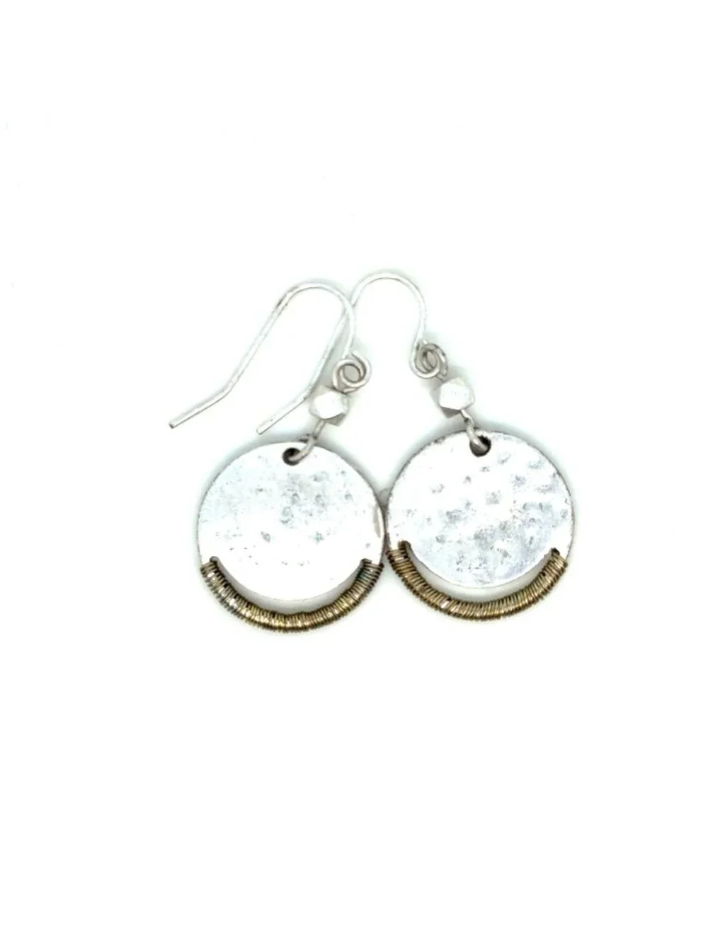 Silvertone‎ Wrapped Earrings